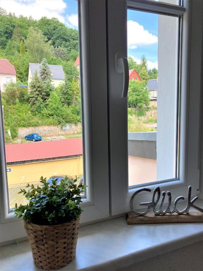 Sandstein-Ferien, Kamin, Fewo "Wanderfalke", Zentral & Ruhig, Terrasse, Saechs Schweiz Konigstein an der Elbe Ngoại thất bức ảnh